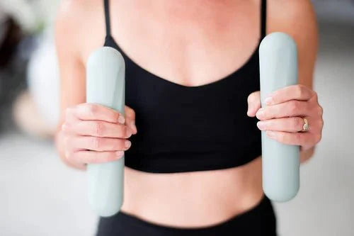 Dumbbell Strength bars - weights sage green - Ampwellbeing