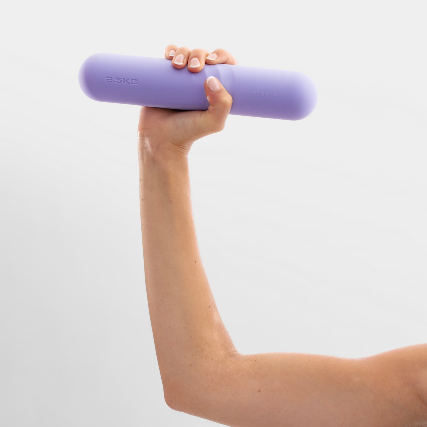 Women holding purple fitness weight