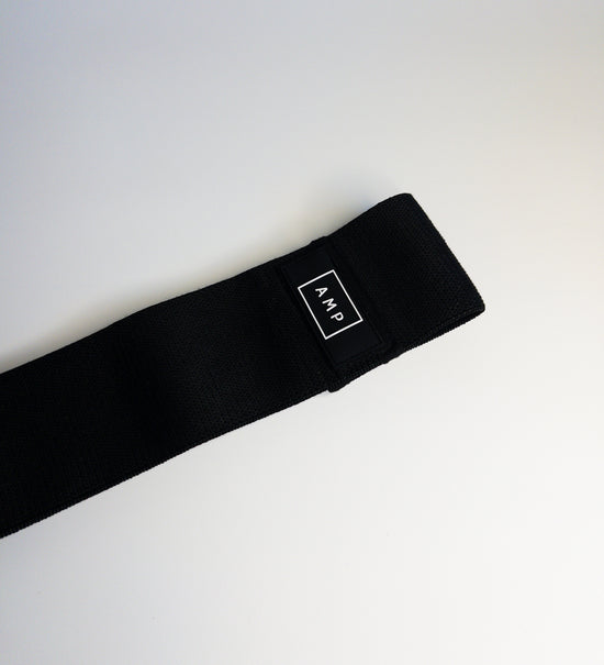 Heavy loop fabric resistance band black