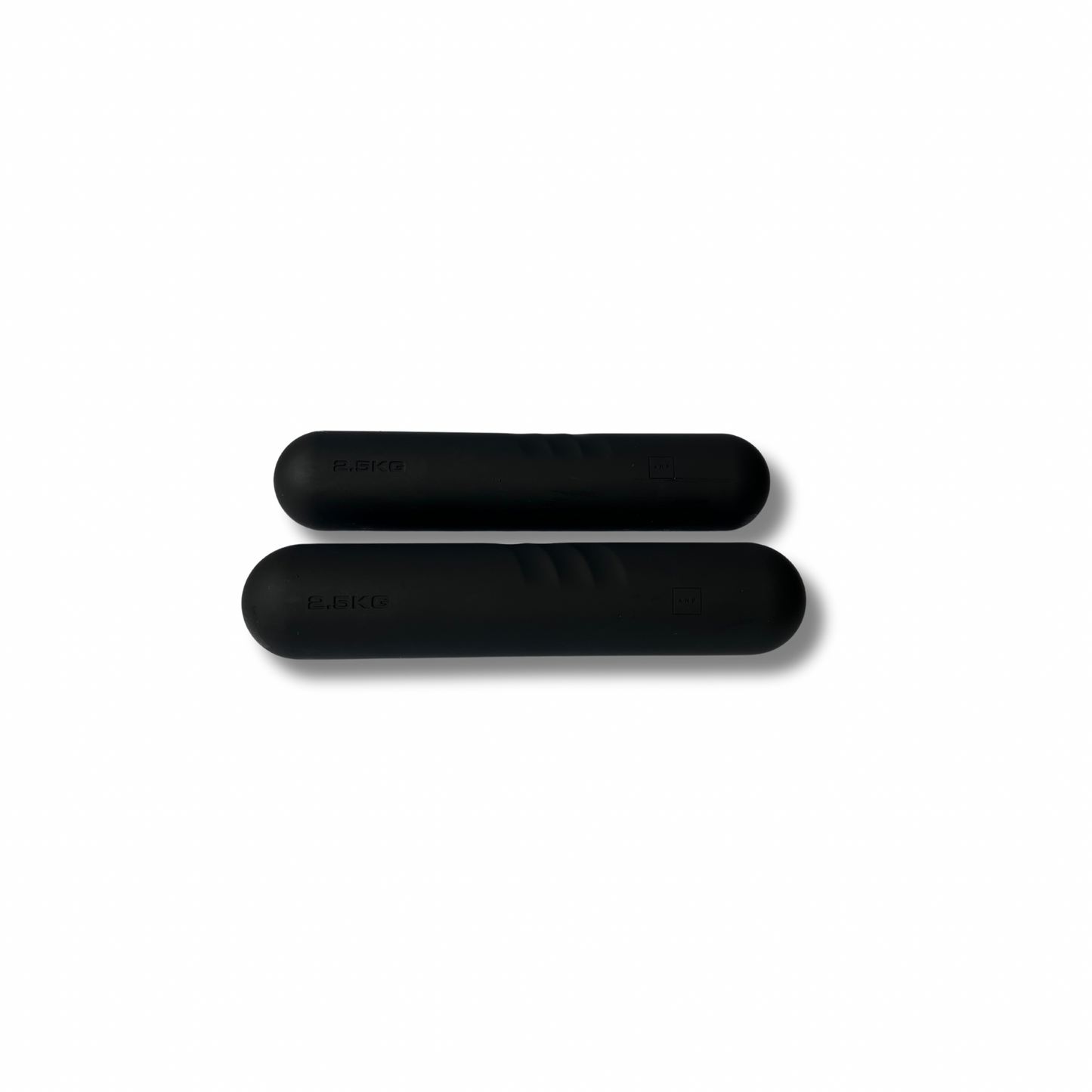 Black dumbbell strength bars home gym fitness 5kg pair 2.5kg per bar