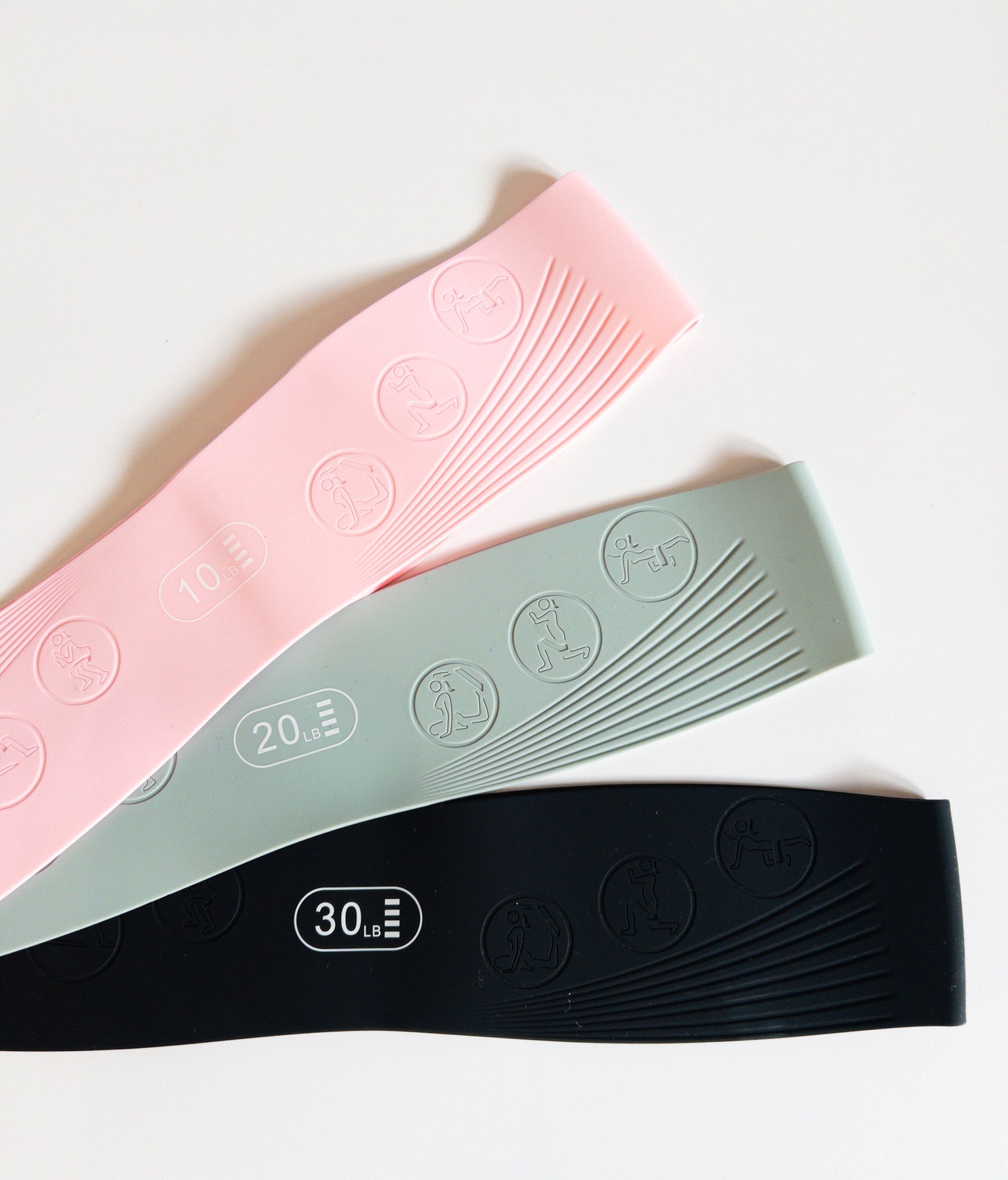 Silicone resistance band set men’s womens fitness workout 