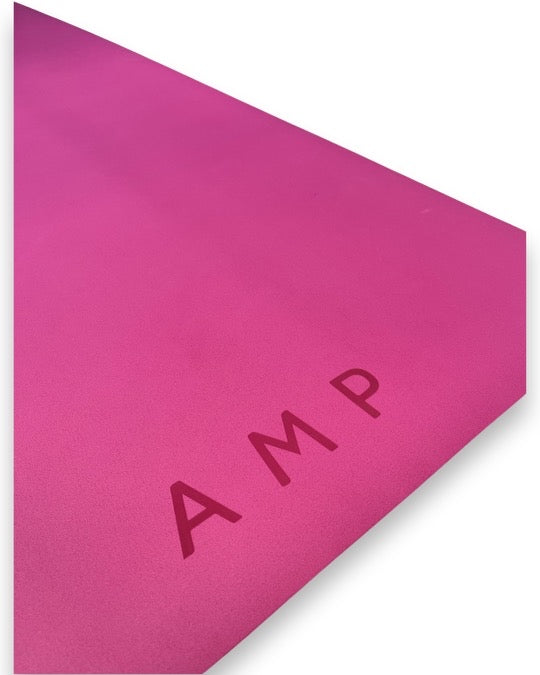 Pink PU vegan leather yoga mat 5mm