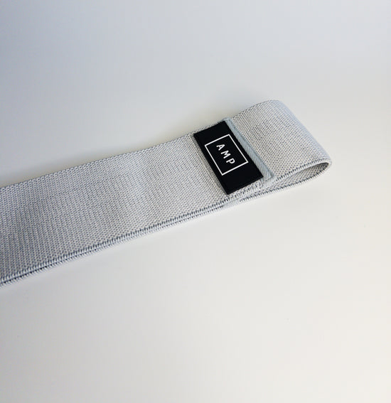 Medium fabric loop resistance band light grey