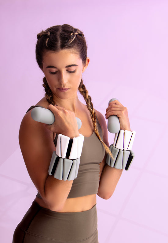 Amp Tone up wrist ankle weights 4lb white