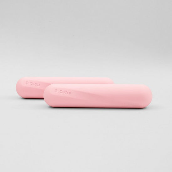 Dumbbell Strength bars -  4kg pair weights pink