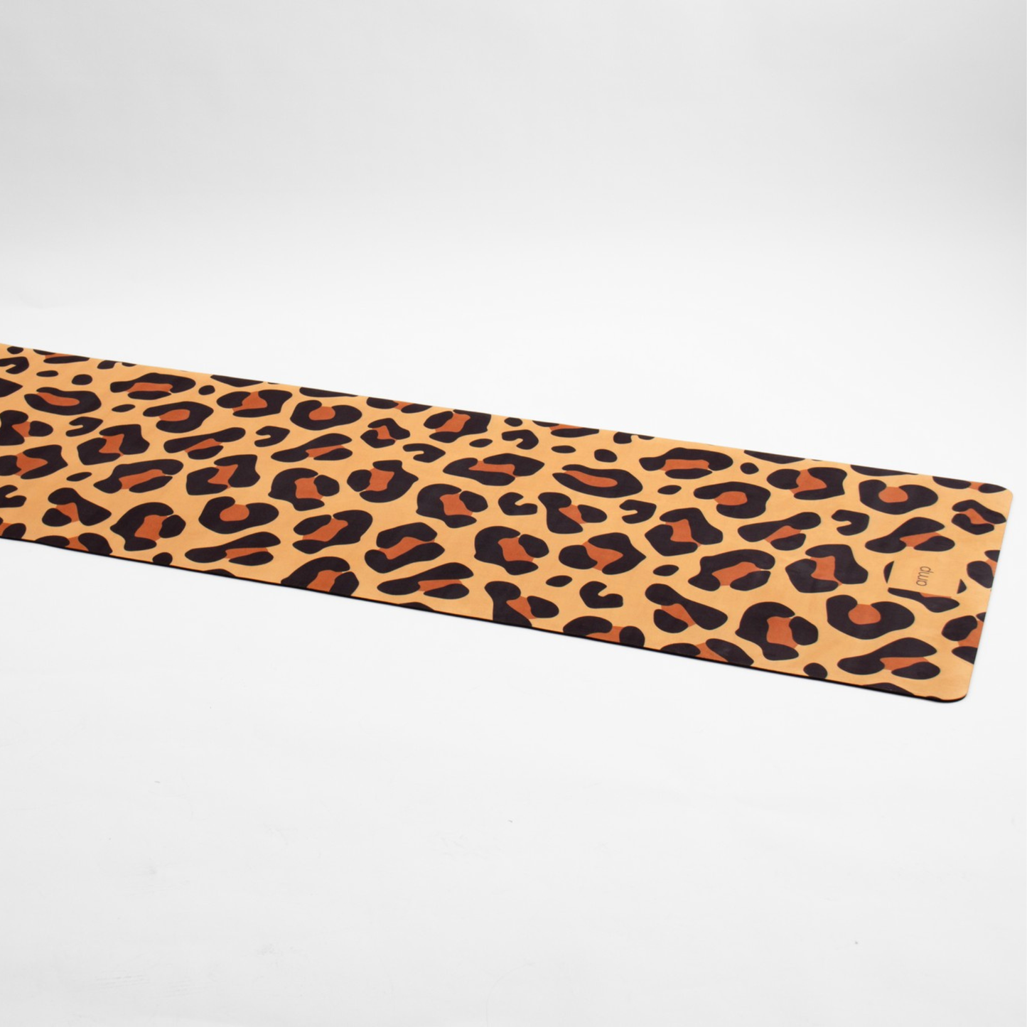Leopard print yoga mat vegan suede and natural rubber yoga mat