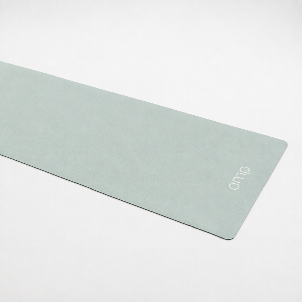 amp wellbeing vegan suede yoga mat in sage green