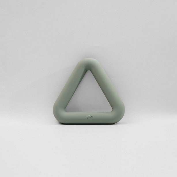 Peak strength weighted triangles set sage green