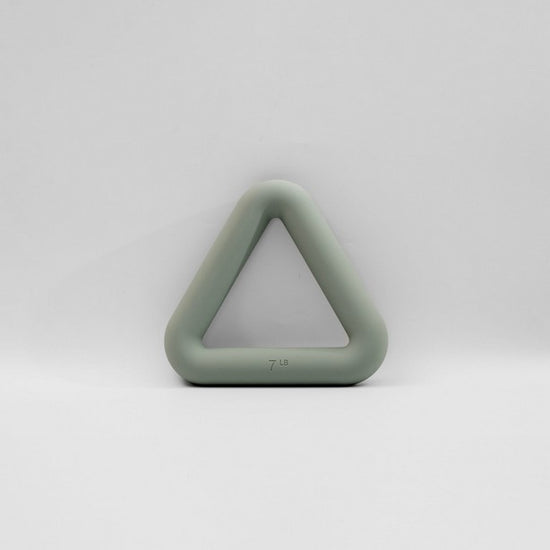 Peak strength weighted triangles set sage green
