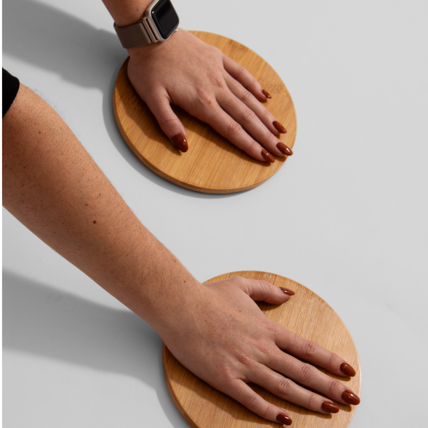 Bamboo sliders abs core workouts home fitness