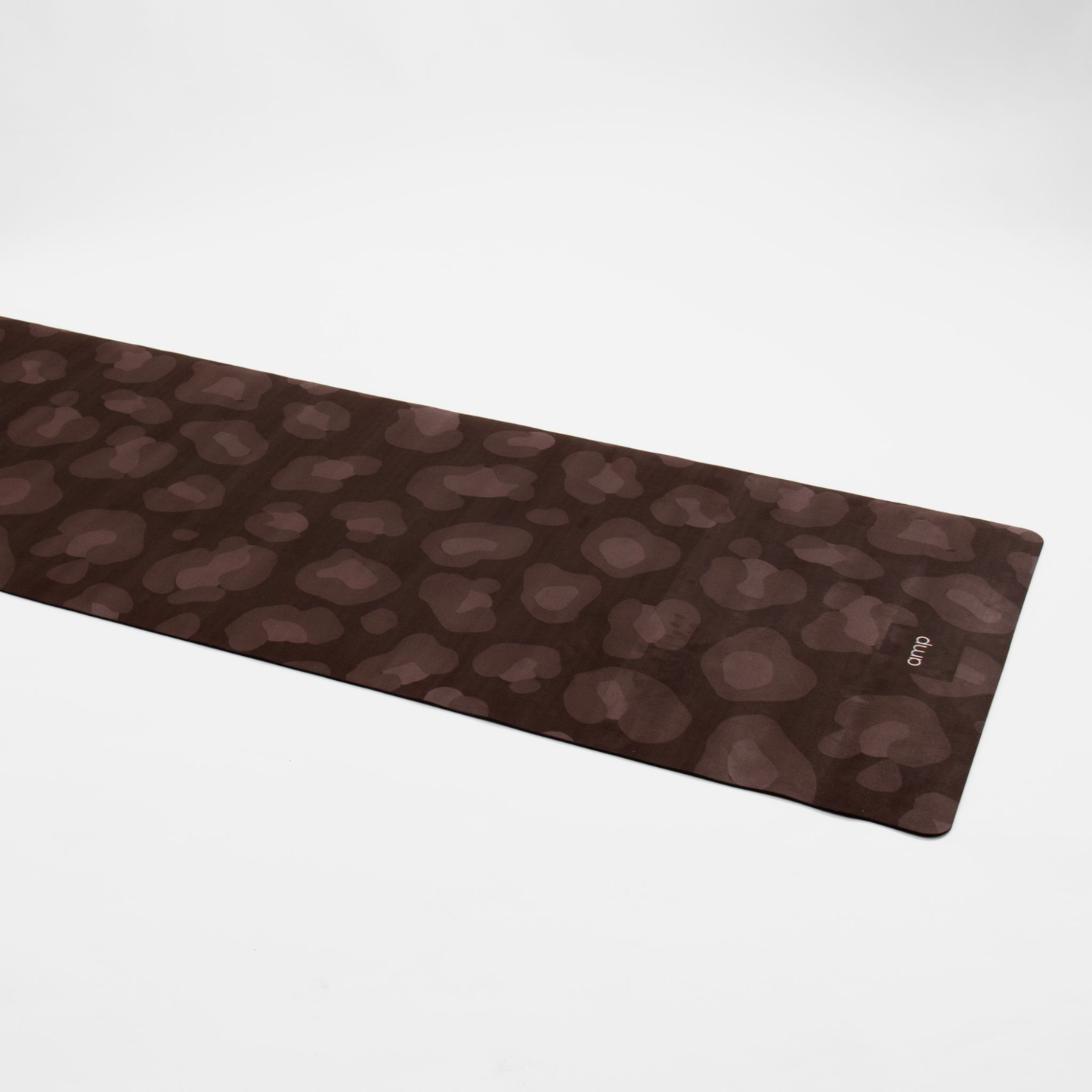 Black leopard vegan suede yoga mat