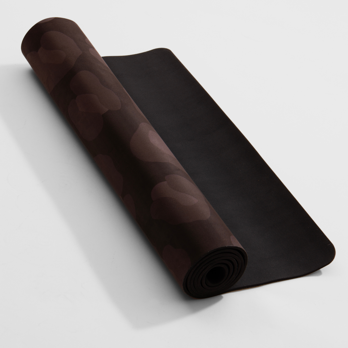 Black leopard vegan suede yoga mat
