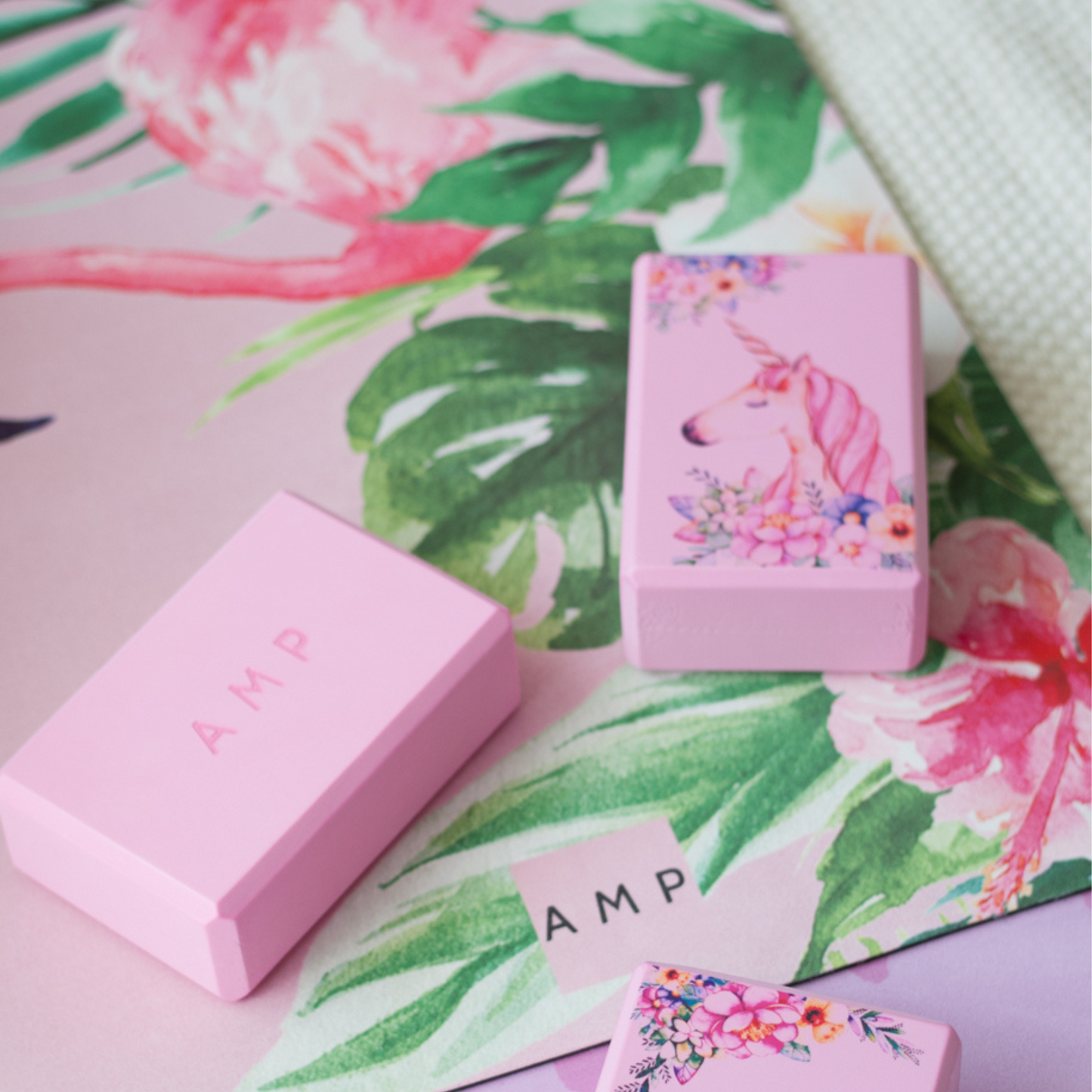 Bloc de yoga pour enfants Licorne rose