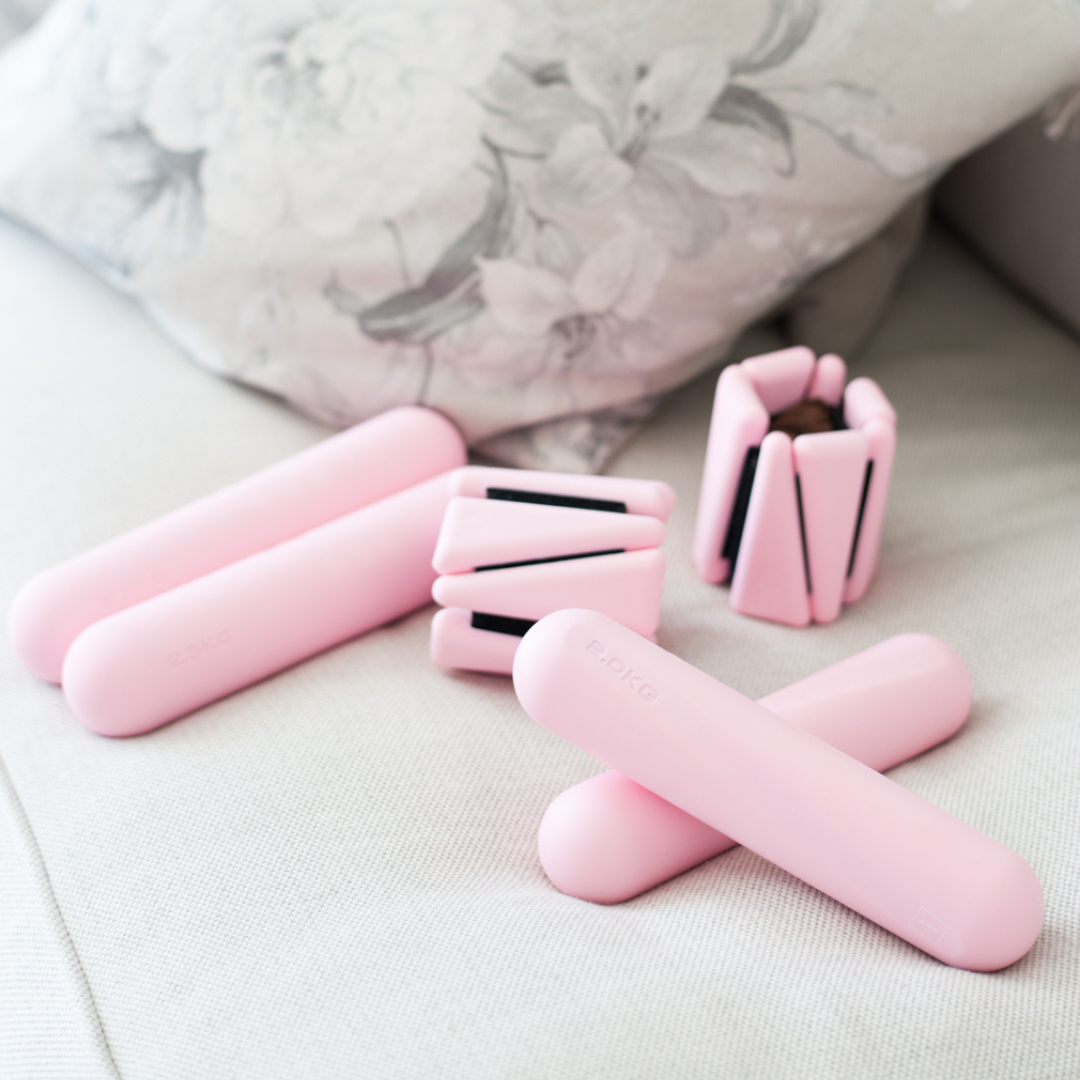 HOME WORKOUT SET PINK DUMBELLS AND WEIGHTS