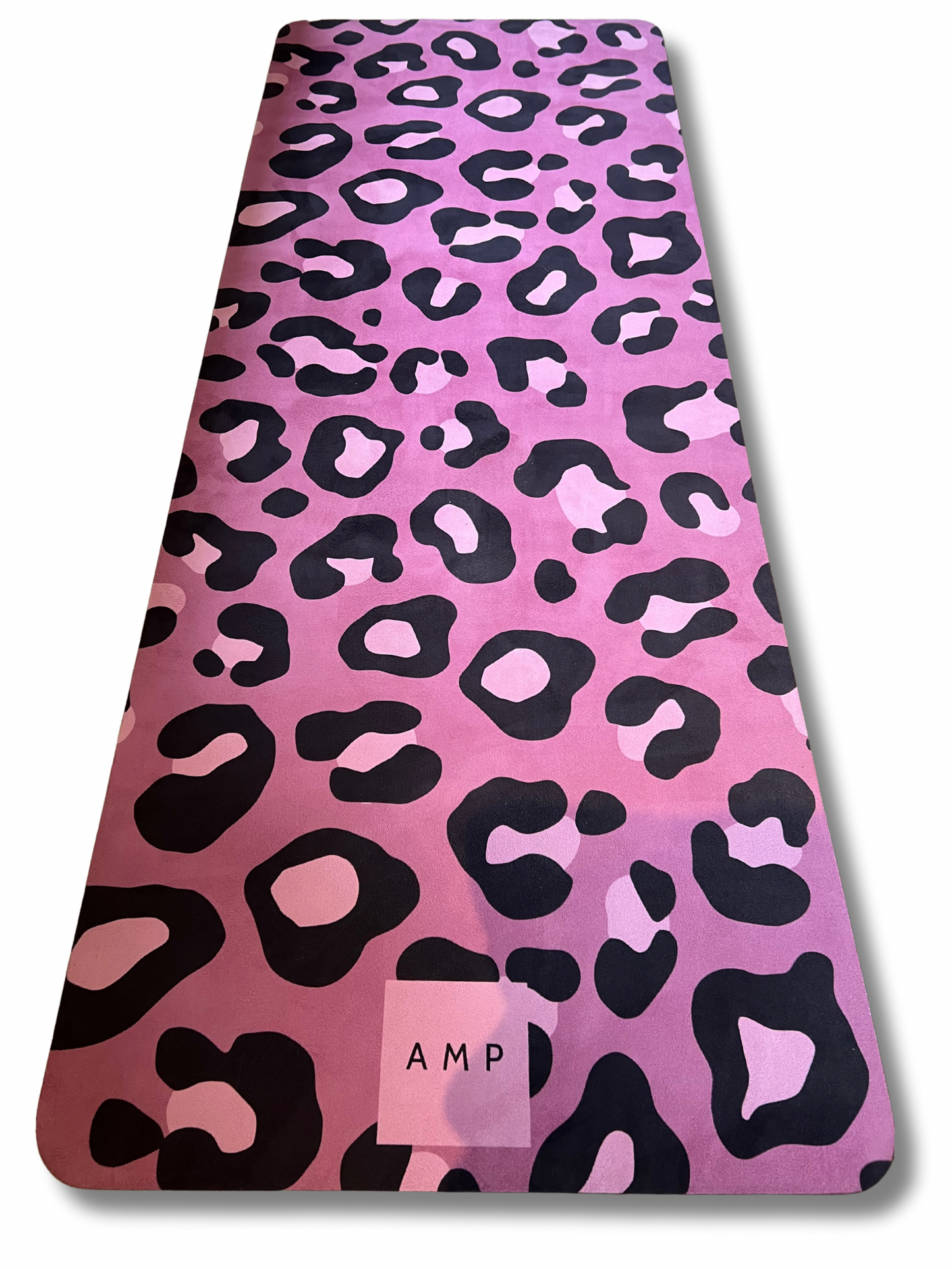 AMP Purple Leopard Yoga Mat Microfiber for Comfort Grip Ampwellbeing
