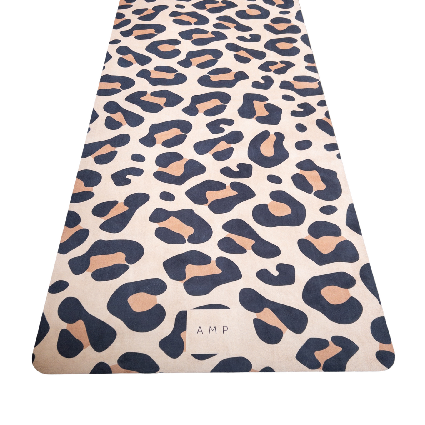 Leopard print yoga mat natural rubber microfibre non slip high grip