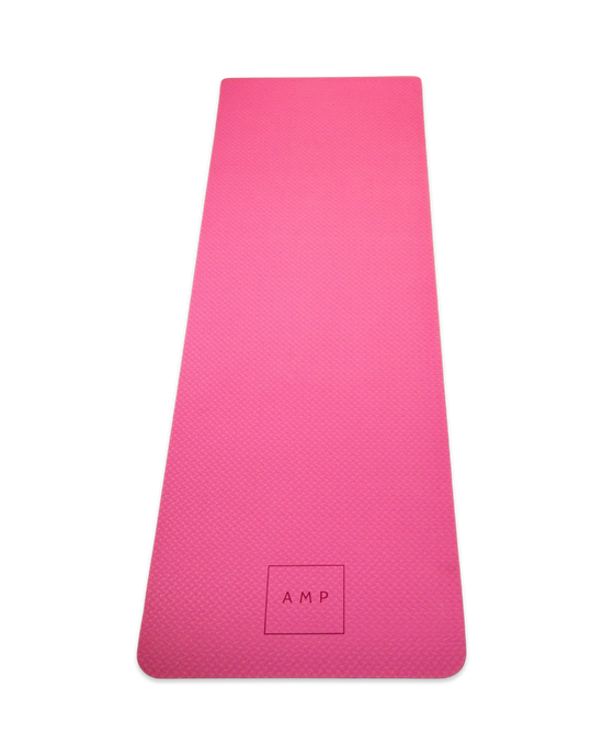 Rose pink fitness and yoga mat 6mm thickness cushioned and supportive