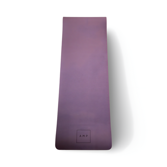 Purple fitness and yoga mat 6mm thickness cushioned and supportive