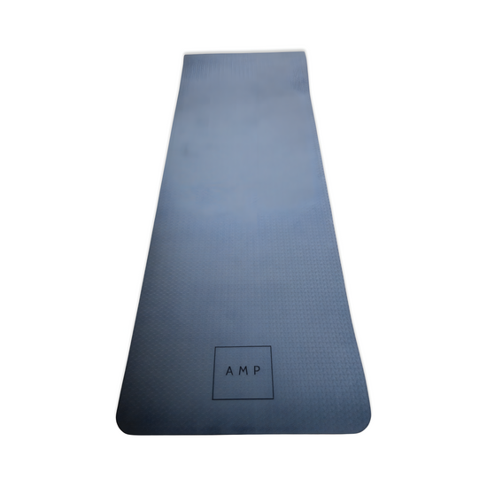 Navy fitness and yoga mat 6mm thickness cushioned and supportive