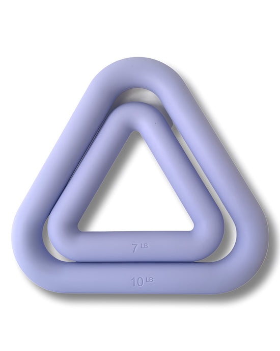 Peak strength weighted triangles set lavender