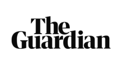 The Guardian logo in black text on a white background