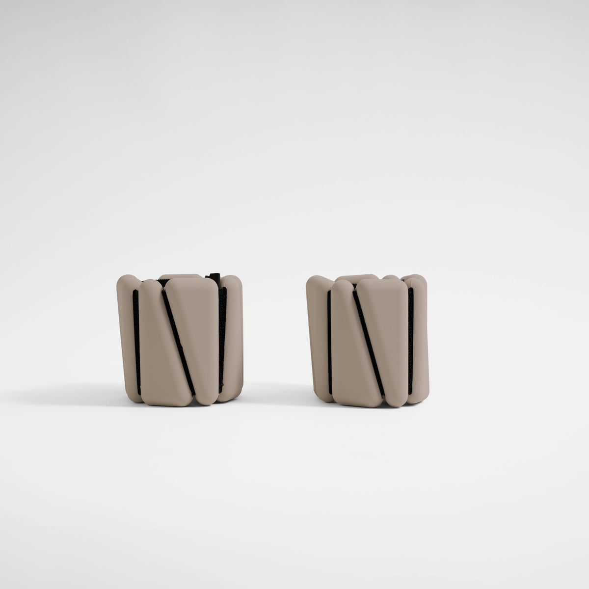 taupe coloured ankle wrist weights 2lb pair