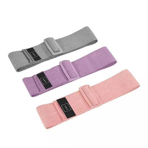 Adjustable fabric resistance bands - Ampwellbeing light medium heavy