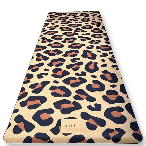 Amp Yoga mat - natural leopard Vegan Suede
