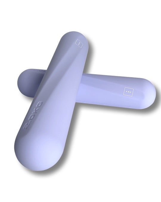 Load image into Gallery viewer, Dumbbell Strength bars - 4kg pair weights lavender - Ampwellbeing
