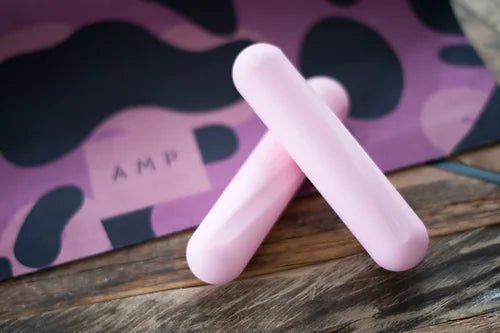 Dumbbell Strength bars - hand weights pink - Ampwellbeing