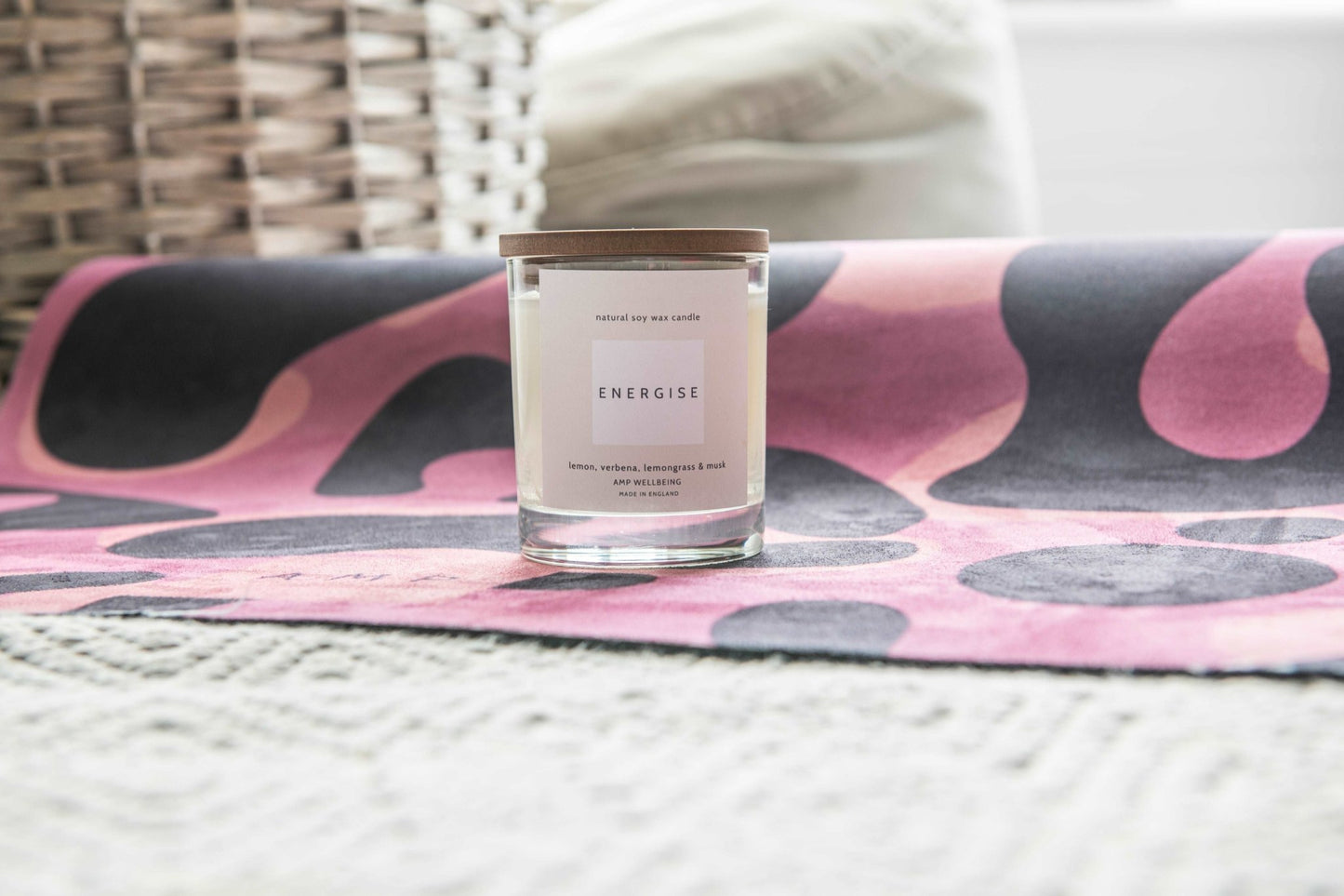 Energise Natural Soy Wax Candle - Ampwellbeing