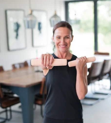 Fitness bars - dumbbell hand weights peach - Ampwellbeing