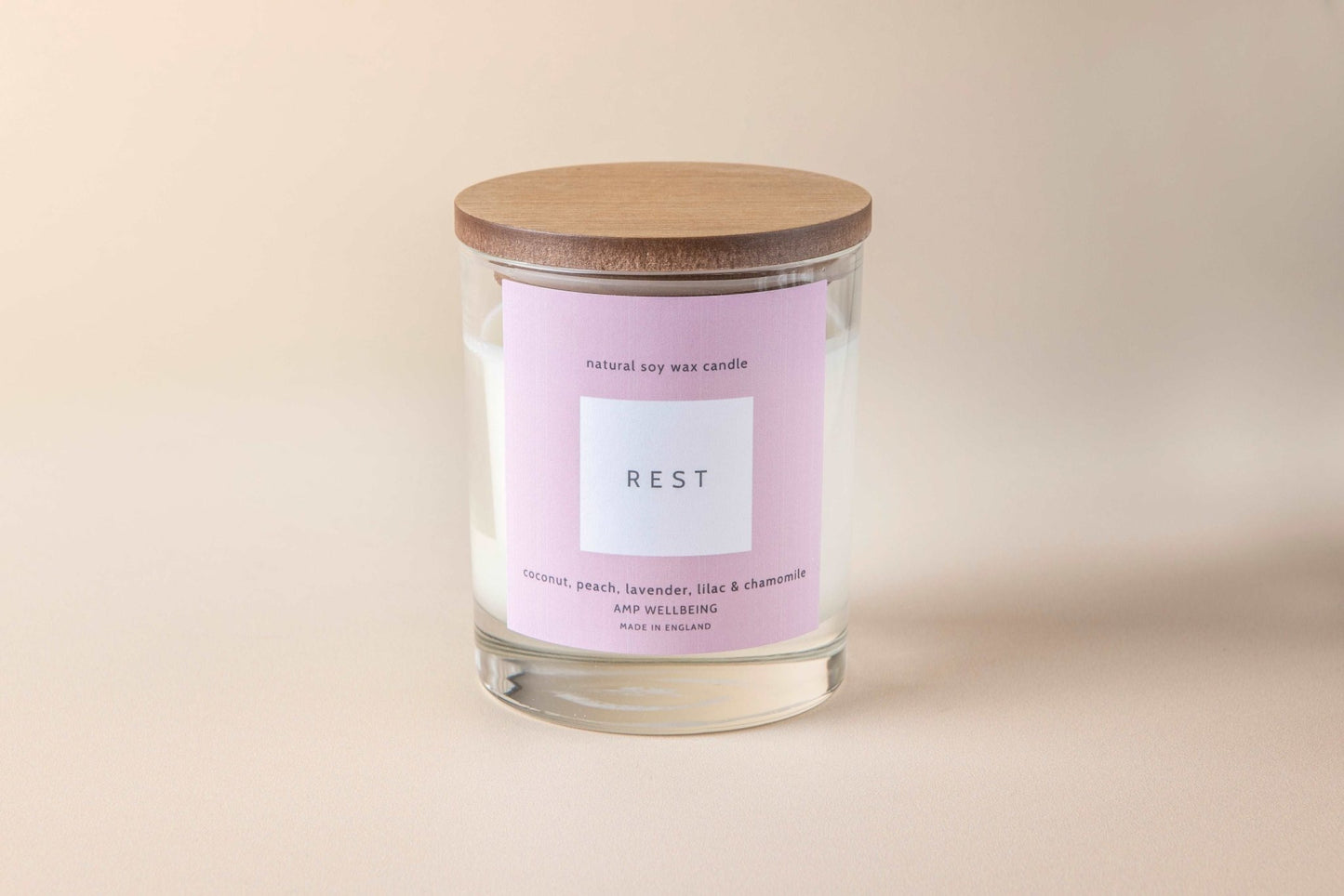 Rest Natural Soy Wax Candle - Ampwellbeing