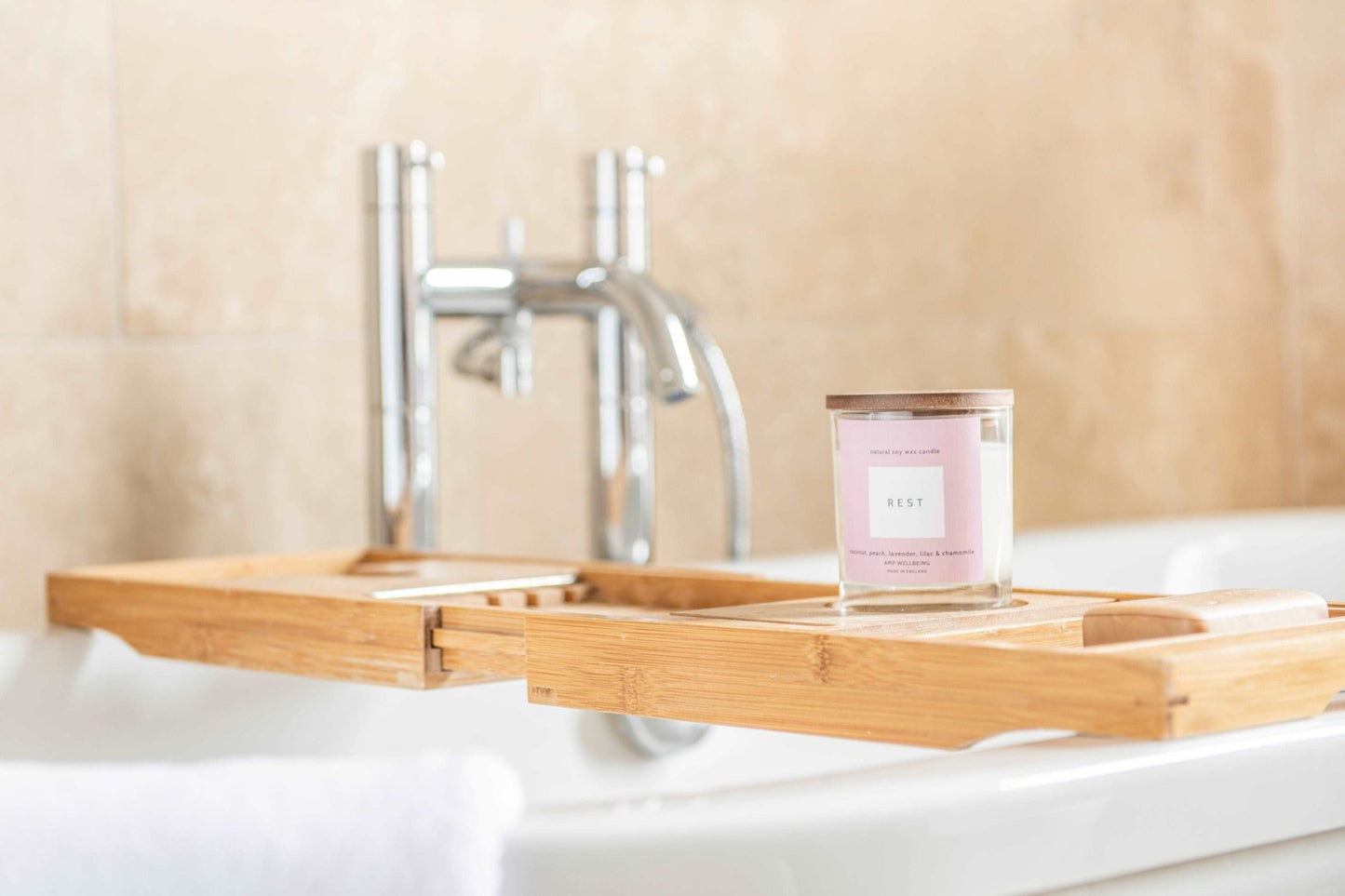Rest Natural Soy Wax Candle - Ampwellbeing